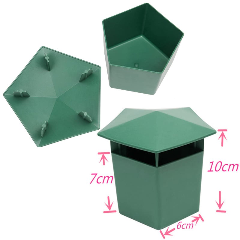 Beslands صندوق بلاستيكي من بيسلاندز 5 قطع 3.9" × 2.4" × 2.8" (أخضر) - Image 2